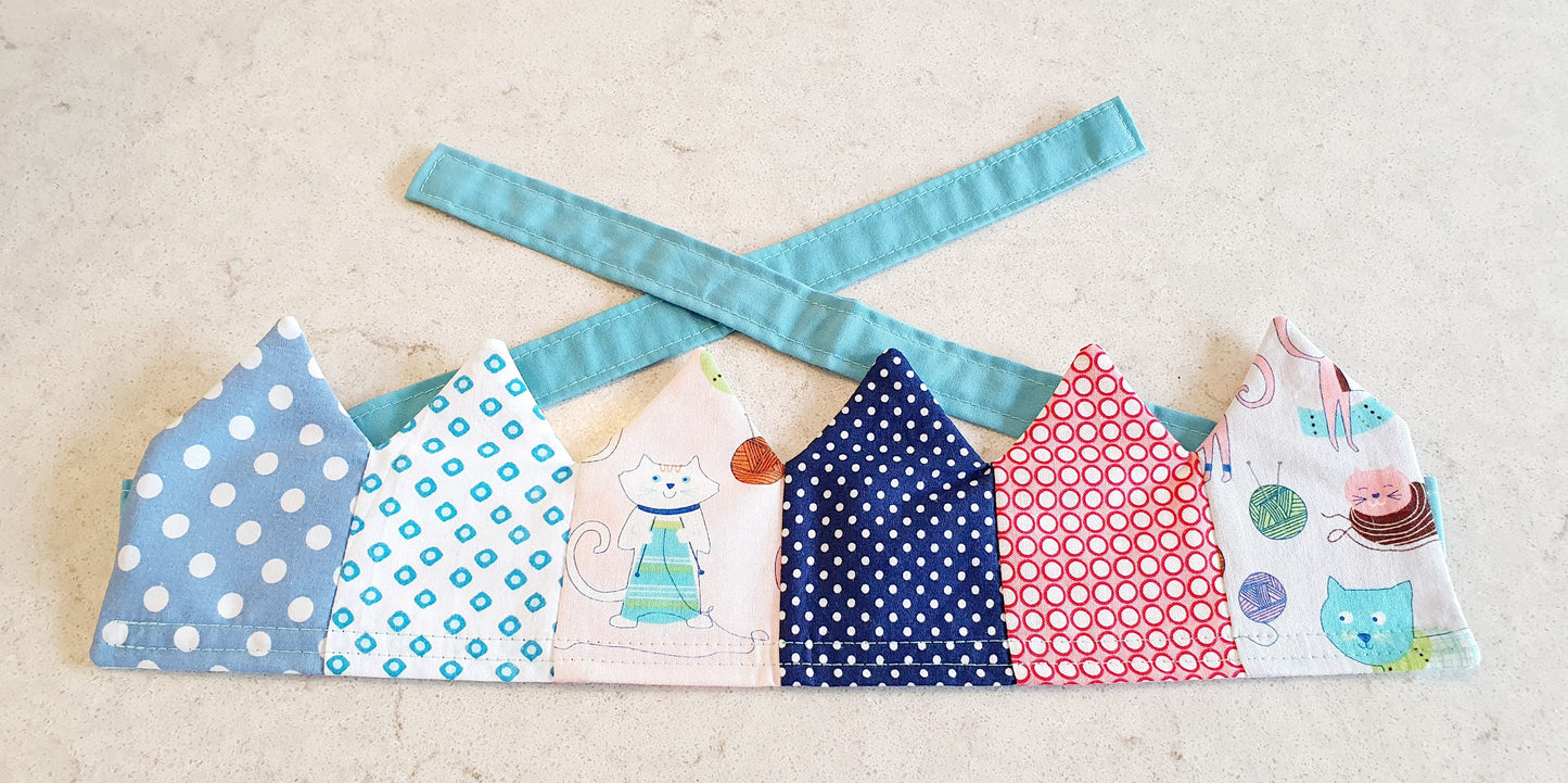Reusable, Reversible Fabric Party Crown; perfect for your next birthday party.