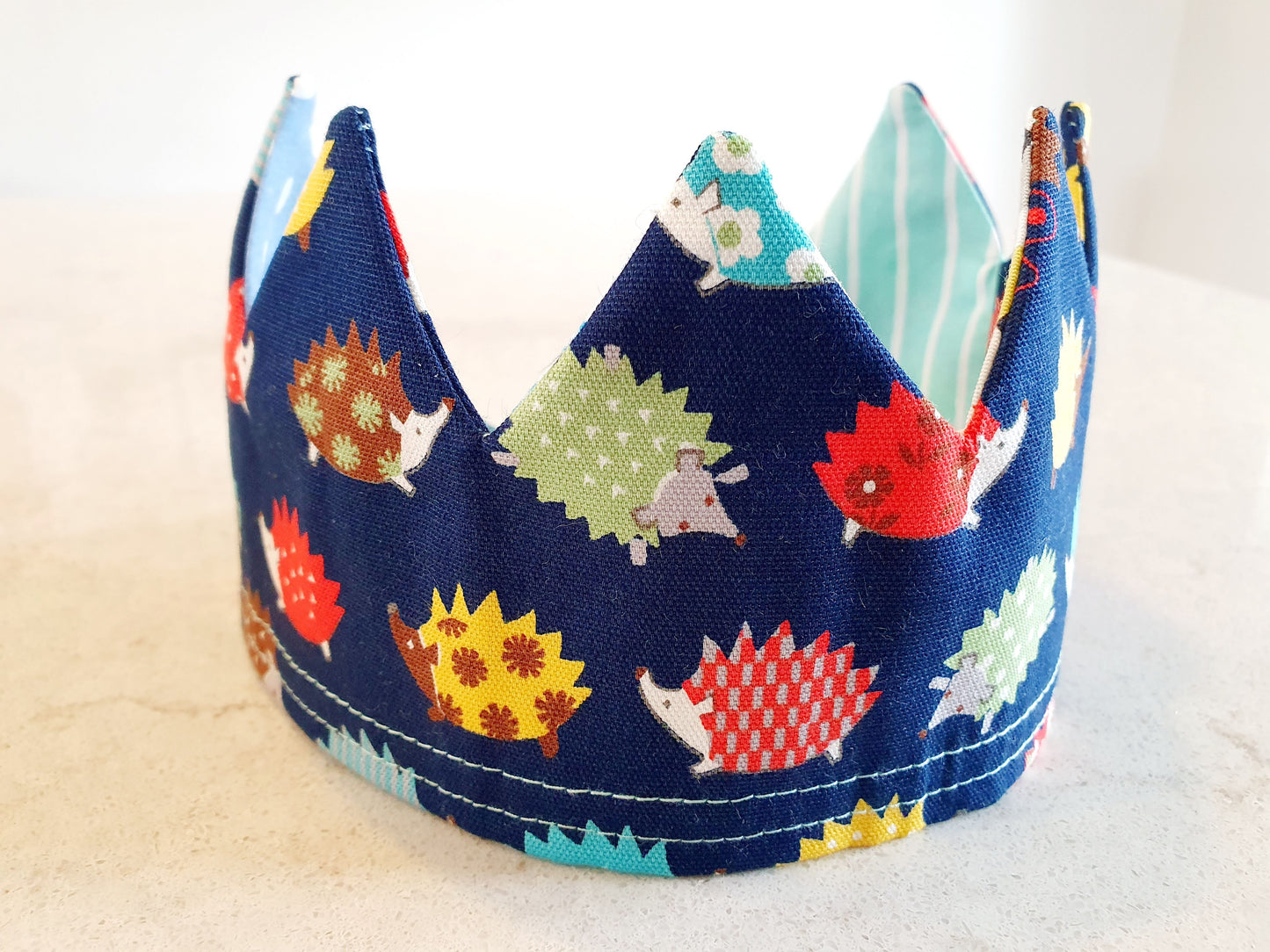 Reusable, Reversible Fabric Party Crown; perfect for your next birthday party.