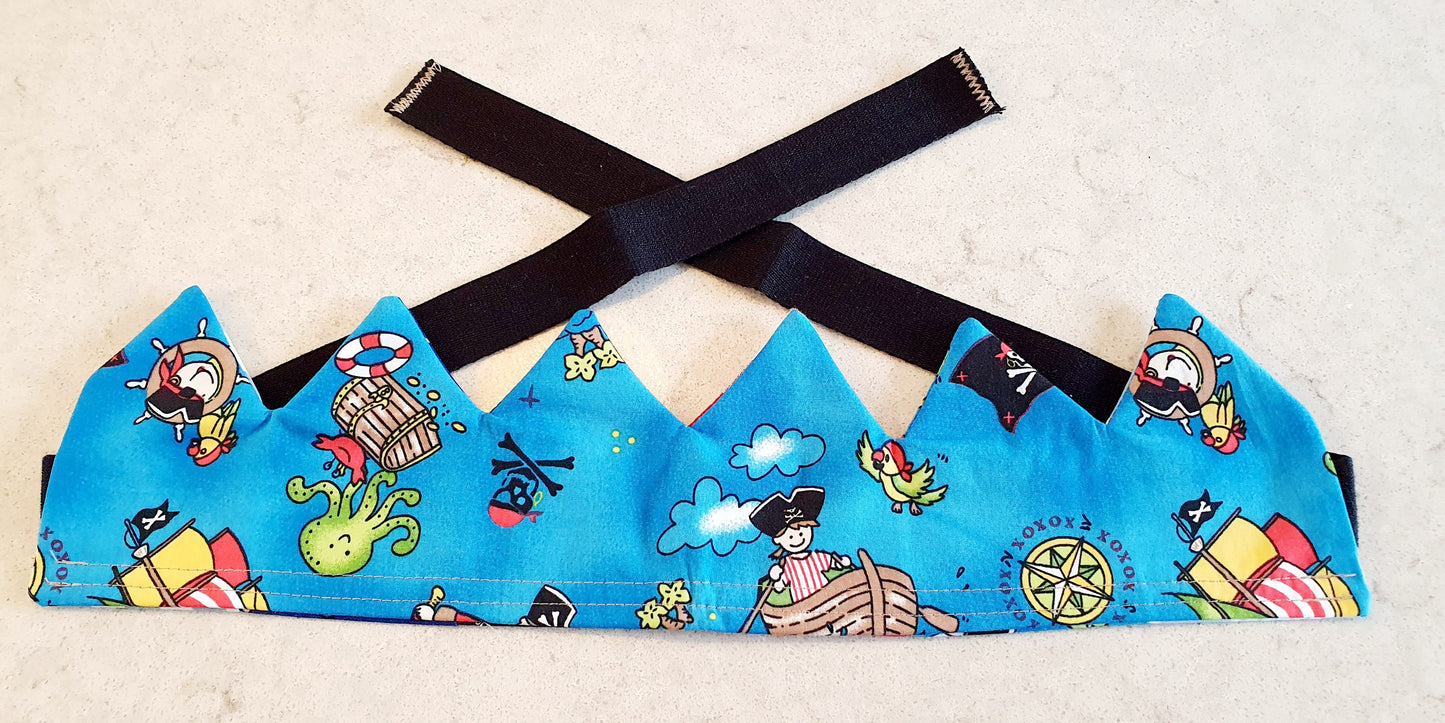 Reusable, Reversible Fabric Party Crown; perfect for your next birthday party.