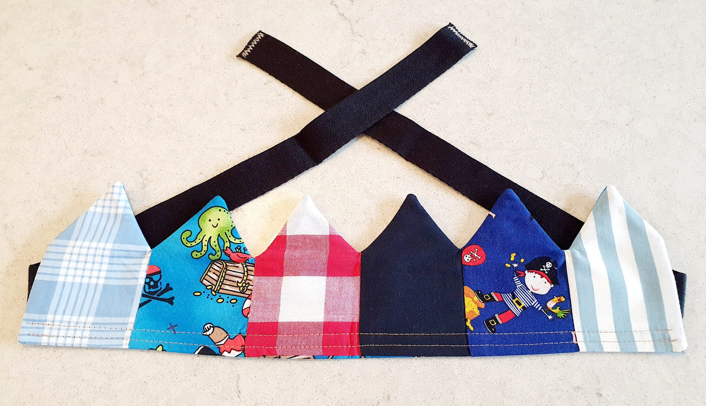 Reusable, Reversible Fabric Party Crown; perfect for your next birthday party.