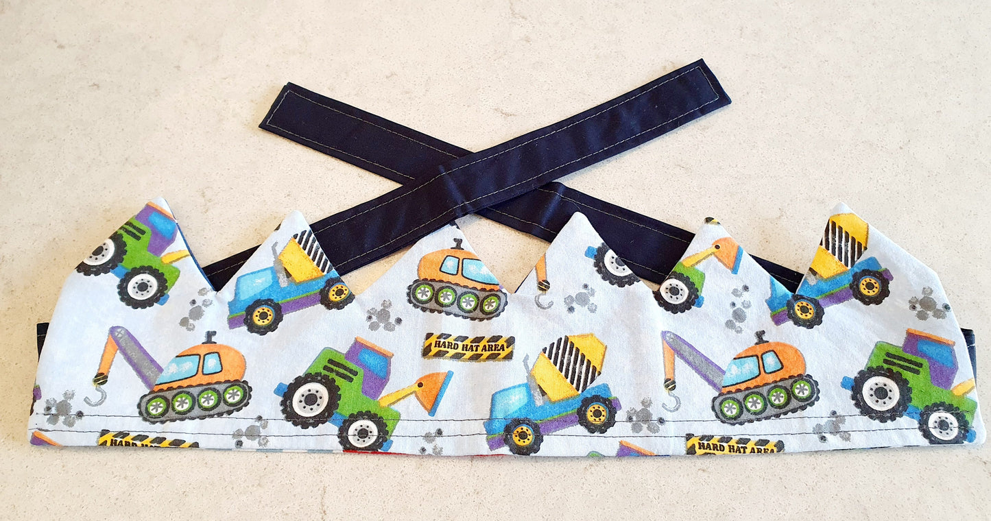 Reusable, Reversible Fabric Party Crown; perfect for your next birthday party.
