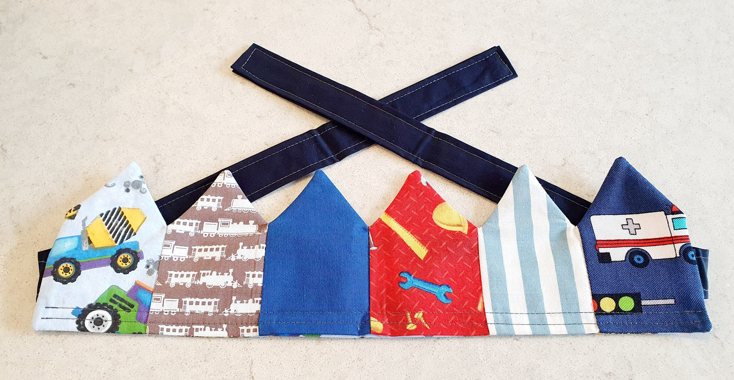 Reusable, Reversible Fabric Party Crown; perfect for your next birthday party.