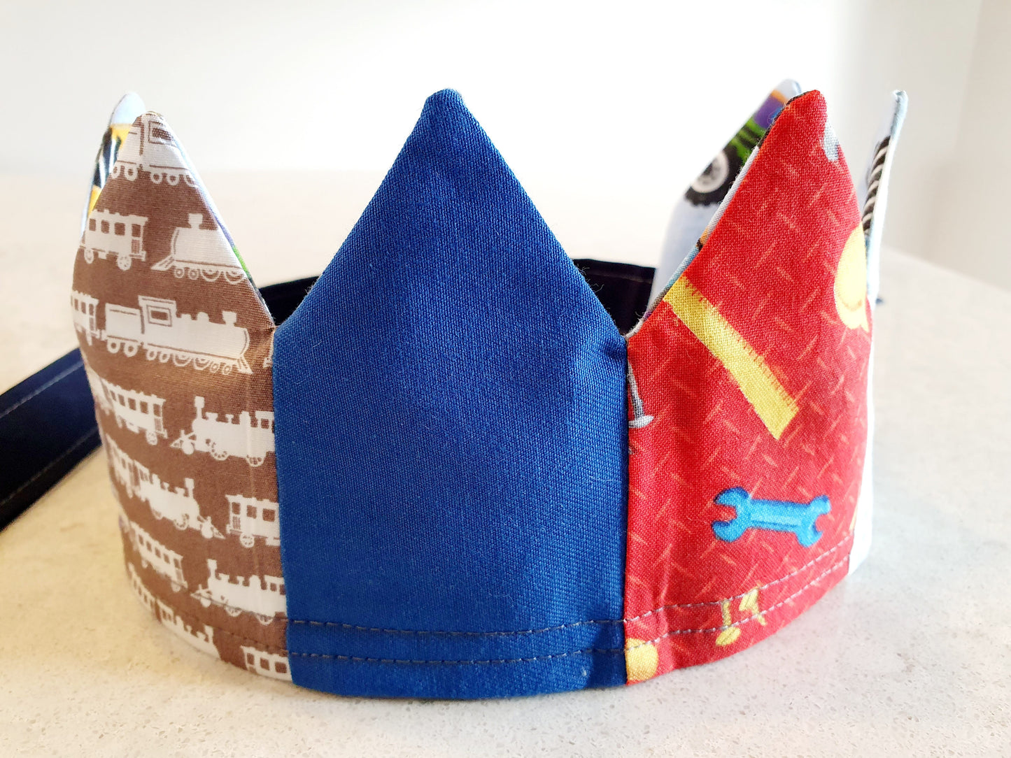 Reusable, Reversible Fabric Party Crown; perfect for your next birthday party.