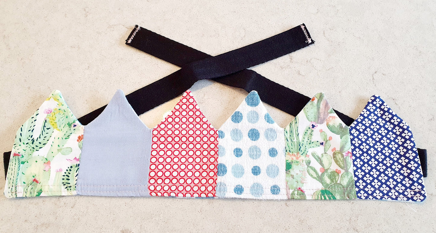 Reusable, Reversible Fabric Party Crown; perfect for your next birthday party.