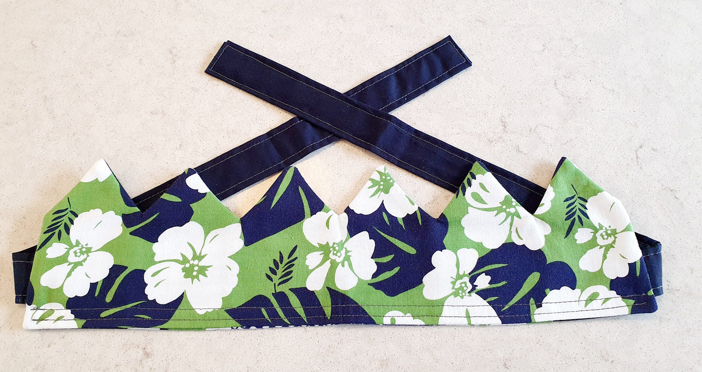 Reusable, Reversible Fabric Party Crown; perfect for your next birthday party.
