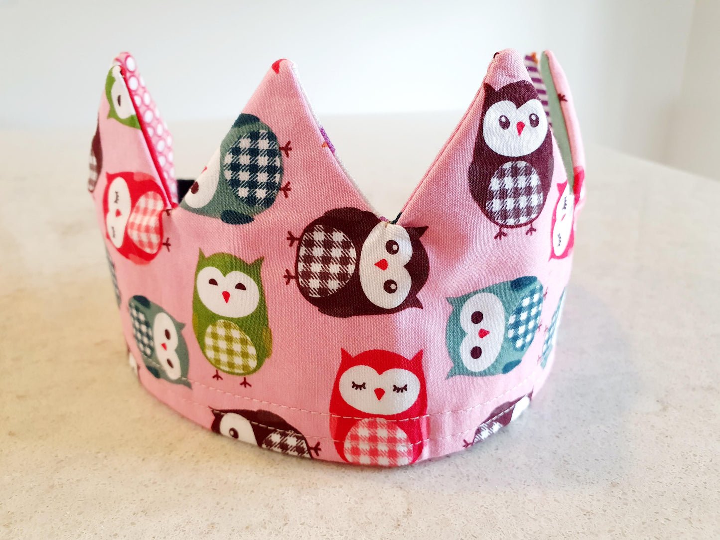 Reusable, Reversible Fabric Party Crown; perfect for your next birthday party.