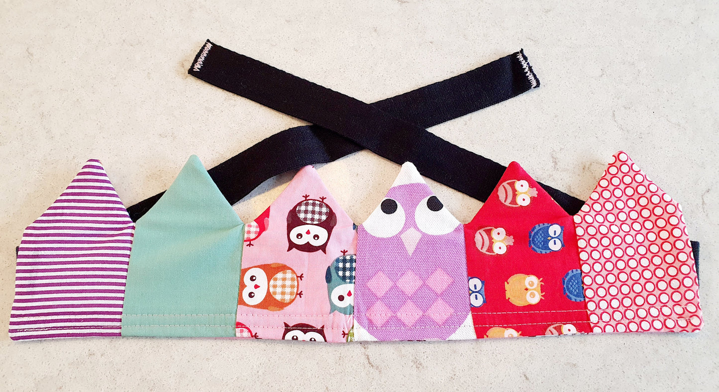 Reusable, Reversible Fabric Party Crown; perfect for your next birthday party.