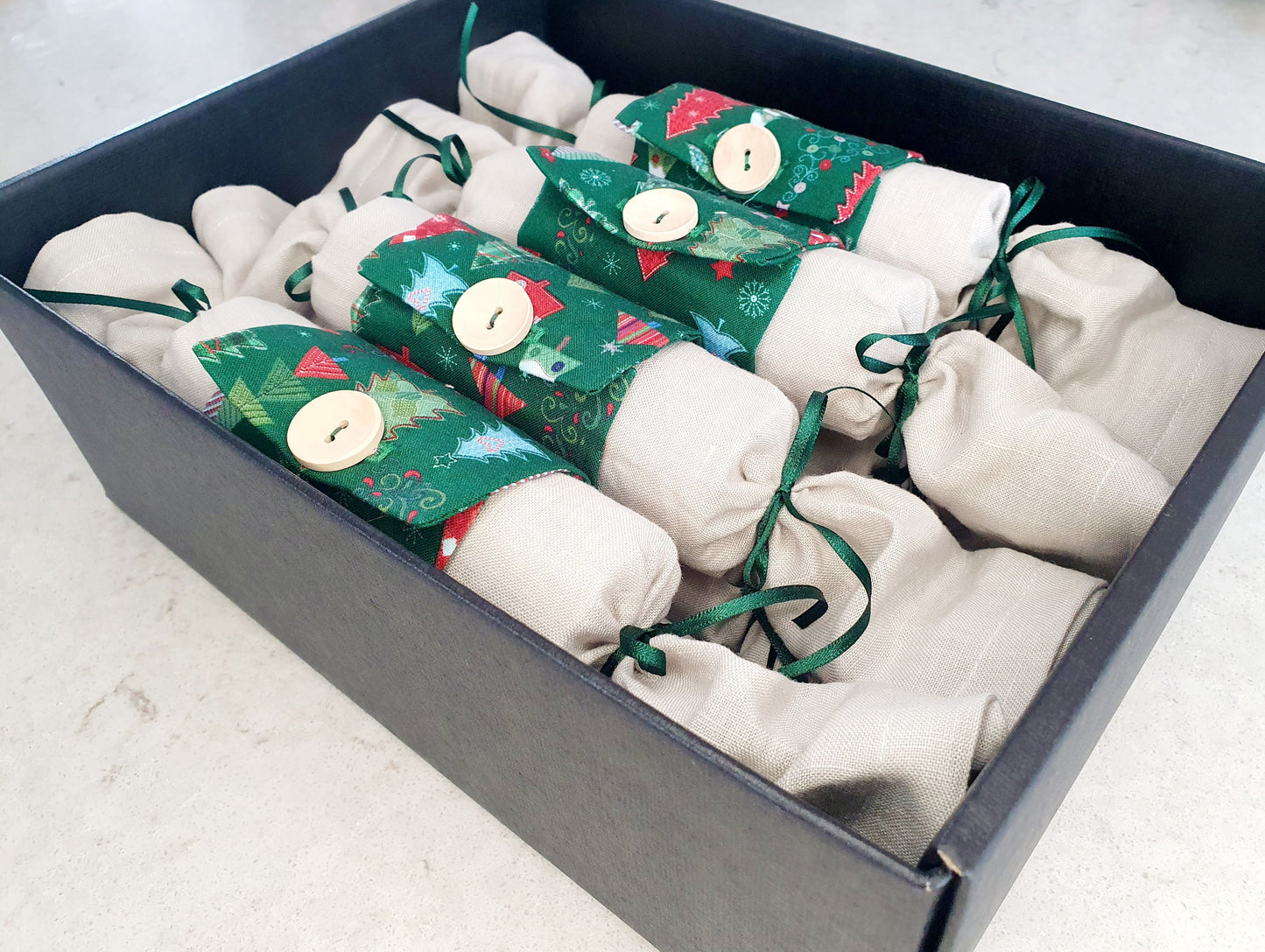 Reusable Christmas Crackers - Set of 8 -Sustainable Christmas