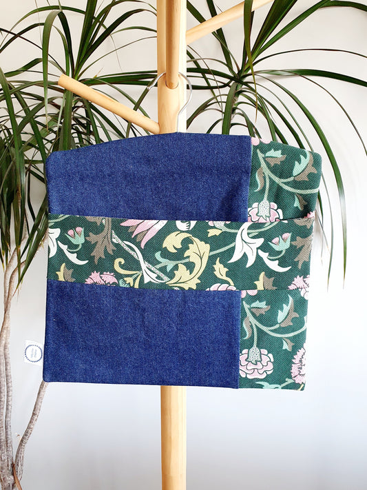 Upcycled Peg Bag with Removable Wooden Hanger