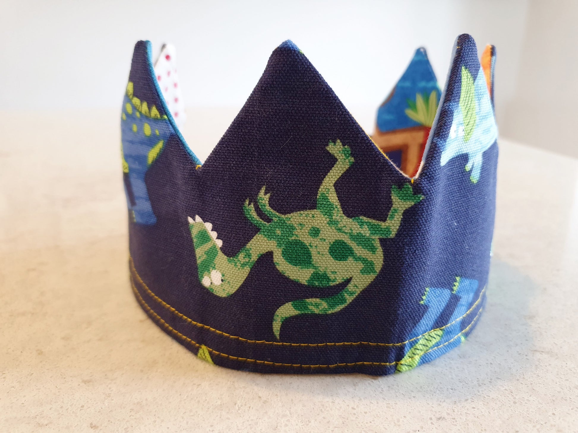 Reusable, Reversible Fabric Party Crown; perfect for your next birthday party. 